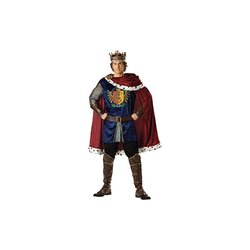 InCharacter Costumes, LLC Noble King Set, Burgundy/Blue, Large