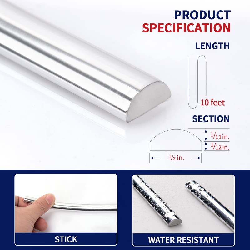 Art3dwallpanels 10 Ft Peel and Stick Trim for Backsplash Tile