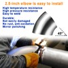 AIMCOCO 2.5Inch 45 Degree Stainless Steel Exhaust Elbow Pipe-16GA/. 065"