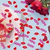 mdgfge 200Pcs Valentine's Day Heart Confetti Red Lips Paper Confetti