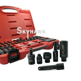 51pc 1/4" Dr SAE & Metric Deep & Shallow std Impact Socket Adapter Reducer Set