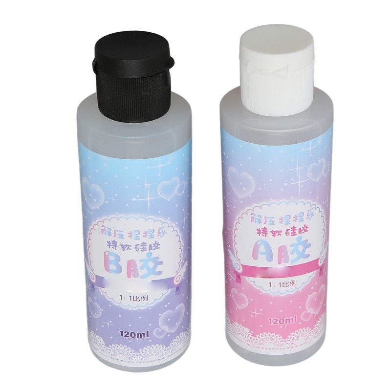 Liquid Translucent Silicone DIY Elasticity Kneaded Squeezed Clear Silicone Rubber