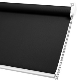 Homebox 70% Blackout Light Filtering Shade Blinds for Windows, Room Darkening Roller Shades Roll up and Down Blinds for Home and Office 32" W×72" H Black