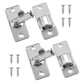 Lovelysp 90 Degree Right Angle Door Lock Stainless Steel Safety Angle Locking Latch Sliding Screen Door Latch Sliding Door Lock with Mounting Screws -2PCS