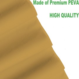 Plastic Gold Tablecloths 3 Pack Disposable Table Covers 54 x 108 Inch Golden Table Cloths for Fall Parties Harvest Graduations Anniversary Thanksgivings Weddings, Fits 6 to 8 Foot Rectangle Tables