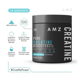 Amz Creapure Creatina Monohidratada Pura 500 Gr 100 Serv Sin Sabor                                                                                    