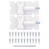 Bordersmover Self-Closing Gate Hinges, Heavy Duty for Vinyl/Wood/Metal Fence, Pack