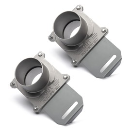 POWERTEC 70325-P2 Blast Gate 2-1/2 Inch, w/Anti Clog and Air Leak Seal for Dust Collection, 2 PK
