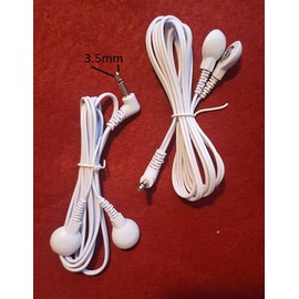 TENS, EMS 2 PCS 3.5mm TENS Electrode Lead Wire Cables for Digital Massager 3.5mm Snap
