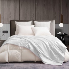 YASMENG White Cooling Satin Throw Blanket 60 x 80 inches Soft Lightweight Silky Bed Blanket for Couch, Sofa, Camping, Bed, Outdoor, Travel, Car