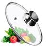 KADAX Pot Lid, Universal Glass Lid with Silver Handle, Heat