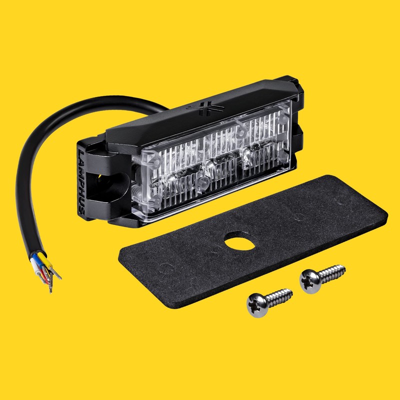 LAMPHUS NanoFlare 3.5" 3W Clear White LED Surface Mount Police