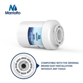 MARRIOTTO Smart Water Filters for Refrigerators NSF 42 Certified Cartridges Compatible with MWF, MWFA, MWFP, GWF, GWFA, 46-9991, HDX FMG-1, WFC1201, 4 Pack