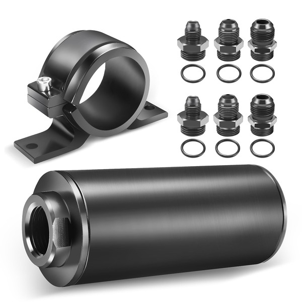JINGTAO88 Inline Fuel Filter 10 Micron with 6AN 8AN 10AN