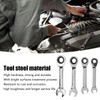4pcs Short Ratcheting Wrench Set 72 Tooth 8mm 9mm 11mm