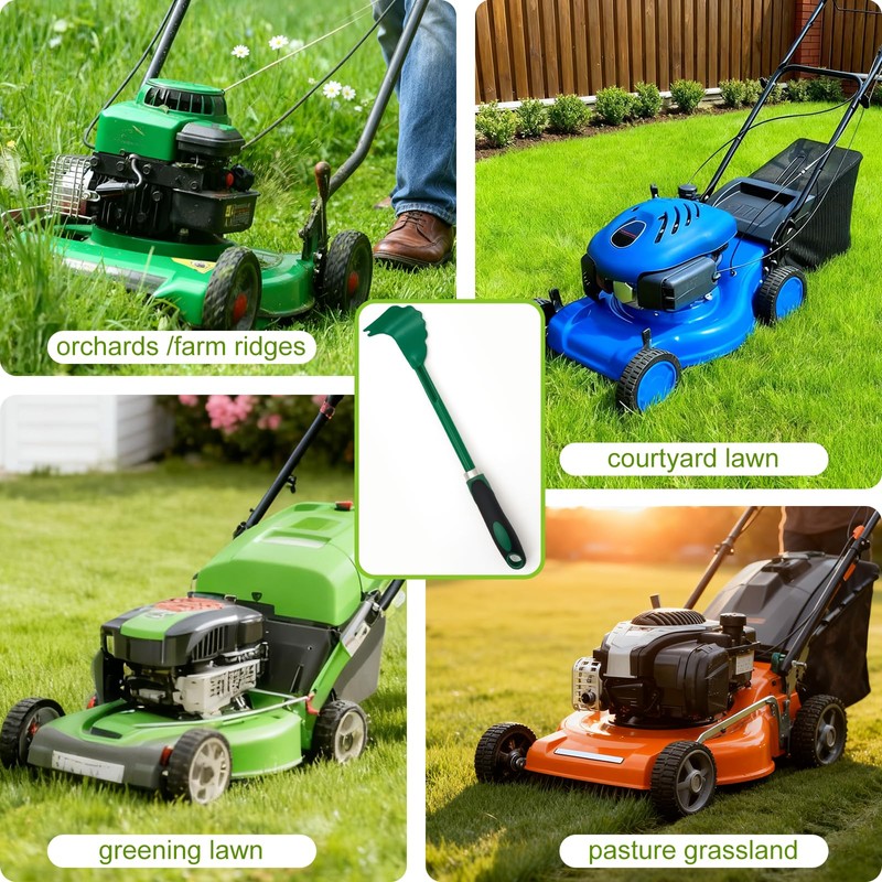 Kivan Base Mower Deck Scraper with Ergonomic Long Handle -