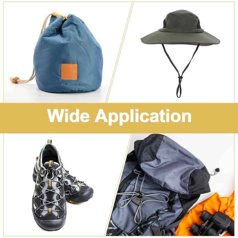 sourcing map 40Pcs Plastic Cord Lock Ends Toggle, Double Hole