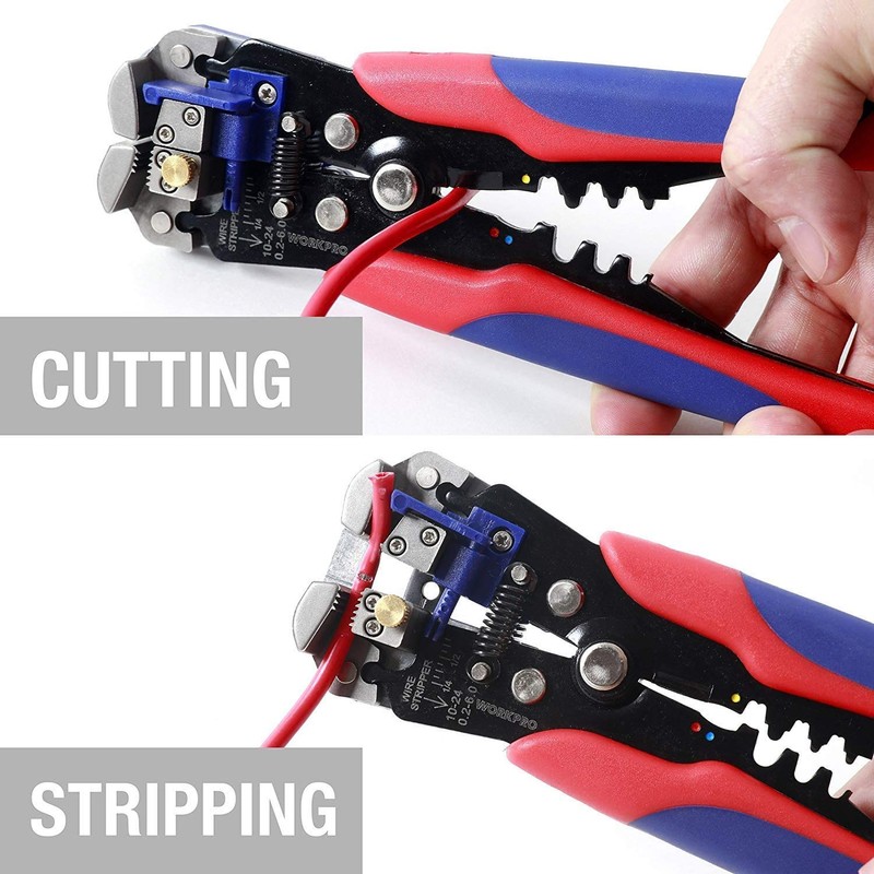 WORKPRO Stripper Automatic Stripping Pliers, Stripping Wire Cutter Pliers AWG