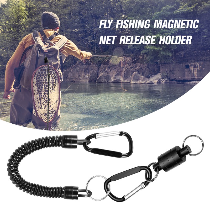 3pcs Fly Fishing Magnetic Net Release Holder Fishing Lanyard Magnetic