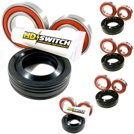 HD Switch (4 Kits) Washer Tub Bearing & Seals Kit Replaces W10435302 W10447783 Kenmore Maytag Whirlpool