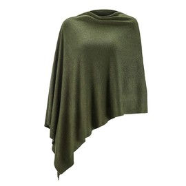 Fomolom Women Ponchos Sweater Versatile Lightweight Solid Knitted Shawl Wrap Scarf Cape Accessories for Womens Olive