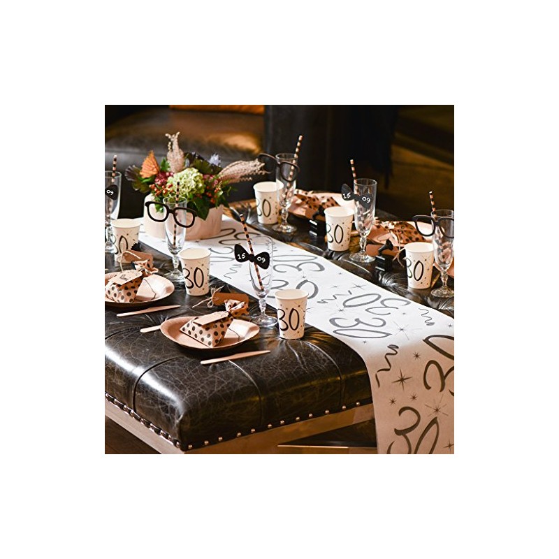 5192 Santex Birthday Table Runner, White