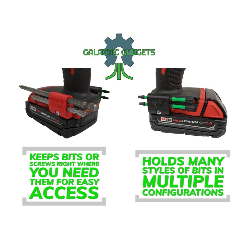 MAGNETIC Bit Holder for Milwaukee M18 Drill - Side Mounted