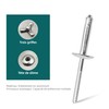 JIANDAXIN 40Pcs Tri Fold Aluminum Folding Large Flange Round Head