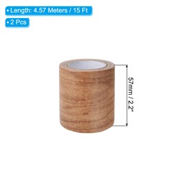 PATIKIL Wood Grain Repair Tape 2.2" x15ft,2 Pcs Self Adhesive Realistic Textured Repair Tape Patch for Floor Door Table Cabinets Desk,Chestnut Maple