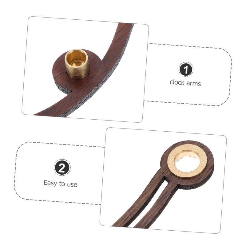 ORFOFE 5sets Wooden Clock Mechanism Movement Clock Hands Repair Kit