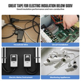 Electrical Tape Vinyl Black - 3/4 IN 65 FT Professional Flame Retardant Waterproof PVC Electrical Insulation Tape For All Weather Under 600V Home Outdoor Multipurpose Electric Insulating Wire Wrapping