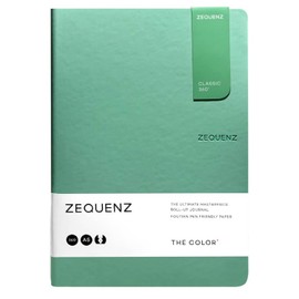 Zequenz Notebook - The Color A5-14.8 x 21.0 cm, Squared, Fern, 100 Sheets, 80 gsm, Cream Paper, 360° Flat, Filler-Friendly, Soft Cover