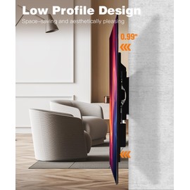 Solid As Mountain Fixed TV Wall Mount Low Profile for 17-42” Universal Small Flat TVs & Monitors, Slim Wall Mount Bracket Fits 8" Wood Studs Max VESA 200x200mm, 55lbs