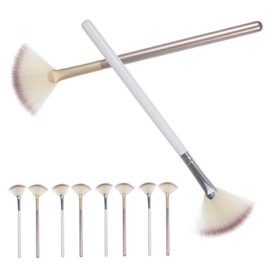 Beavorty 10pcs Rose Makeup Brush Set Unique Concealer Highlighter Brush for Estheticians Facial Fan for Esthetician Supplies