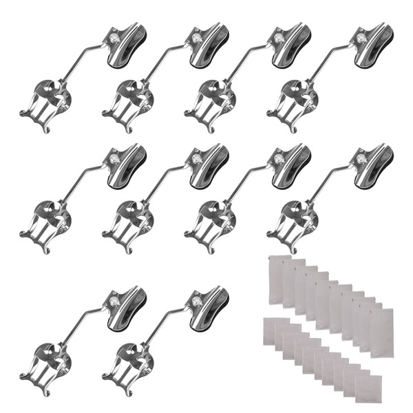 Emptty 10PCS Trombone Lyre Clip on, Metal Sheet Music Clip