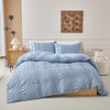 Nyescasa Seersucker Bed Linen 155 x 220 cm 2-Piece Blue