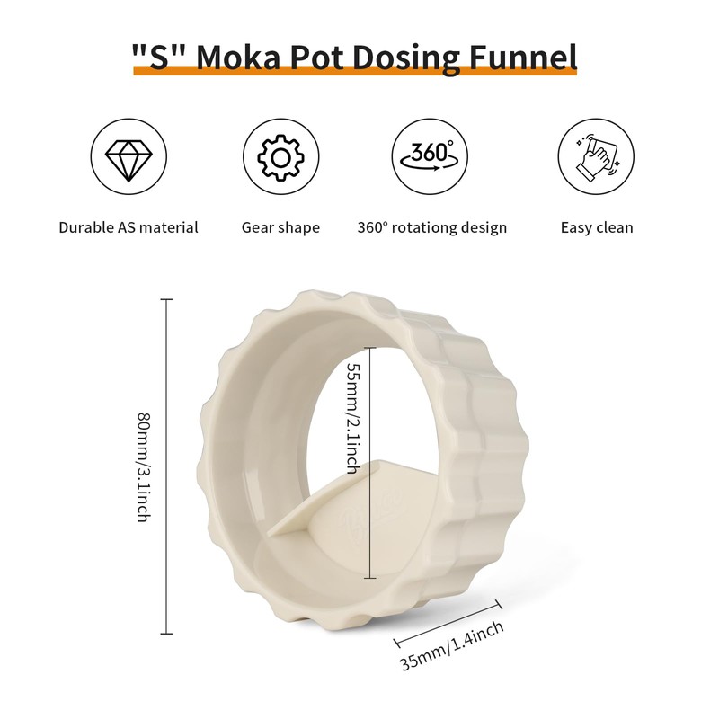 Bincoo Coffee Maker Dosing Funnel 54mm for Moka Pot-Coffee Powder