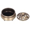 Antique Incense Burner Holder Brass with Lid 3‑Legged Buddha Ornament