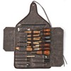 Tourbon Waxed Canvas Roll Up Tool Bag Electricians Carpenters Tools
