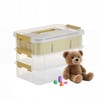 UNGFEI 3 Layer Plastic Storage Container with Lid, Multipurpose Plastic
