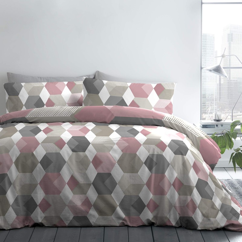 Fusion - Hexagon - Easy Care Duvet Cover Set -