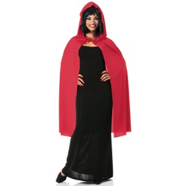 Rubies Costume Hooded Cape 3/4 Length Role Play, Gray, 45-Inch
