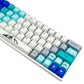 Keycaps, PBT keycap, Cherry Profile,104 Key Set for Mechanical Keyboard English (US) Layout（Blue Climbing）
