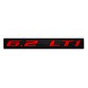 ERPART 6.2 LT1 RED on Black Highly Polished Real Aluminum