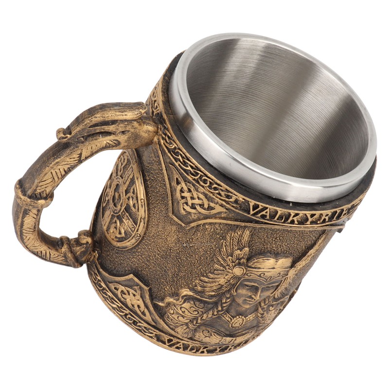 Beer Mug Stainless Steel Resin Double Layered High Temperature Resistant