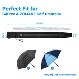 Xxerciz Golf Umbrella Storage Bag Carry Case with Adjustable Shoulder Strap, Nylon Rain Umbrella Cover Portable Universal Golf Umbrella Peplacement Bag for Golf Travel Walking