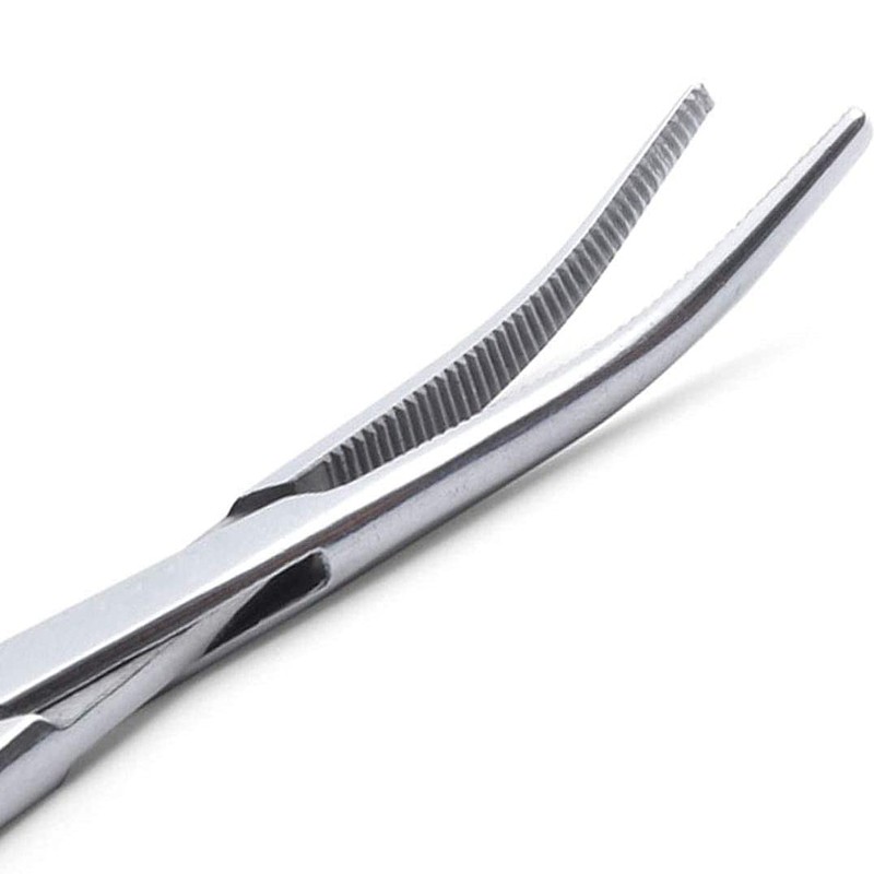 Fishing Hemostat Locking Clamp Forceps Fishing Scissors Curved Tip Fish