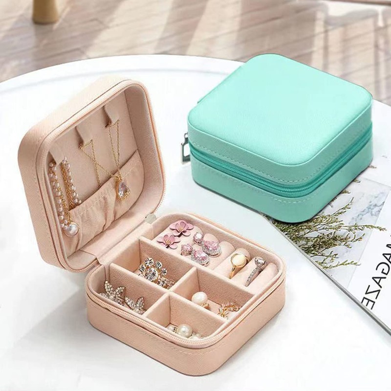 Serlife Travel Jewelry Organizer Box PU Leather Jewelry Travel Case