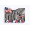 Los Angeles (USA) - 3D Metal Fridge Magnet for Kitchen