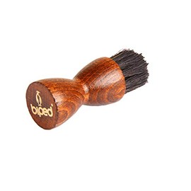 Small Jar Brush Diabolo – Horsehair – Wooden Shoe Brush Black Edition Z2442 Black dunkles Rosshaar